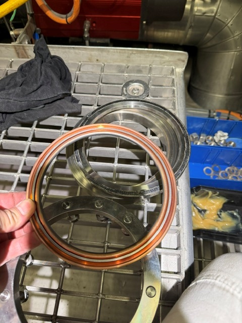 Sealing components removed from an FGSS-installed valve